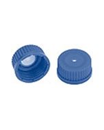 Bottle Accessories - GL45 Screw Thread PTFE Membrane Blue Caps, Kimble Chase