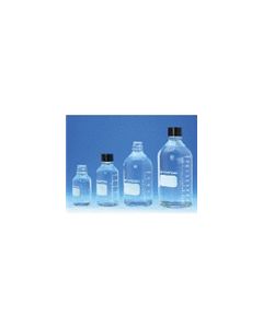 Media Bottles - Narrow Mouth, Round, Graduated, Rubber Lined Cap, Wheaton