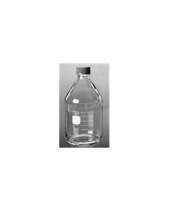 Bottles - Narrow Mouth, Round, Media, Borosilicate Glass, Graduated, Plug Seal Cap, Pyrex® Brand