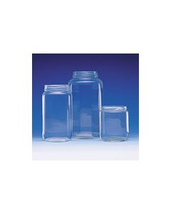 Bottles - Safety Coated Wide Mouth "Second Skin", Type II Soda Lime Glass, Wheaton