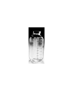 Bottles - Extra Wide Mouth, Square, Flint Glass with Teflon® Lined Screw Cap, Qorpak