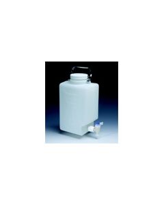 Rectangular Fluorinated HDPE Carboy with Spigot, Nalgene®