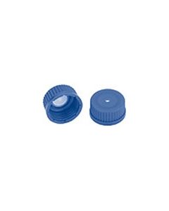 Bottle Accessories - GL45 Screw Thread PTFE Membrane Blue Caps, Kimble Chase
