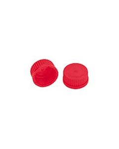 Bottle Accessories - GL45 Screw Thread High Temperature Red Caps, Kimble Chase