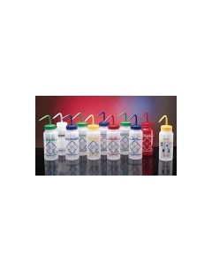 Bottles - Safety Labeled Wash, Wide Mouth, Color-Coded, Bel-Art