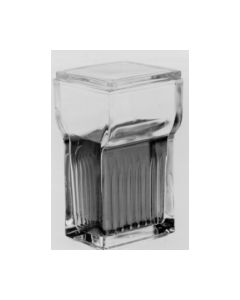 Microscope Slide Staining Jar - Vertical with Cover, Soda Lime Glass, Wheaton