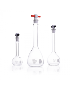 KIMBLE® KIMAX® Volumetric Flask, Class A, with Color-Coded PTFE Stopper, DWK Life Sciences, LLC 
