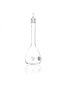 KIMBLE® KIMAX® Serialized and Certified Volumetric Flask, Class A, with Pennyhead Glass Stopper, DWK Life Sciences, LLC 