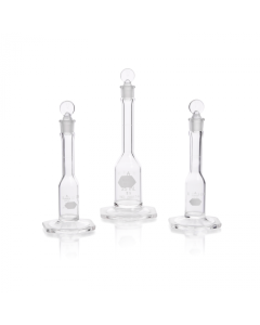 KIMBLE® KIMAX® Serialized and Certified Volumetric Flask, Class A, with Pennyhead Glass Stopper and Wide Base, DWK Life Sciences, LLC 