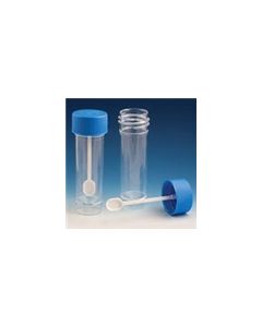 Centrifuge Tubes/Containers, Universal, 30mL, Screw Cap, Conical Bottom, Self-Standing w/Spoon, Globe Scientific