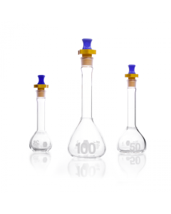 KIMBLE® KIMAX® Volumetric Flask, Class A, Heavy Duty, Wide-Mouth, PE Stopper, DWK Life Sciences, LLC 