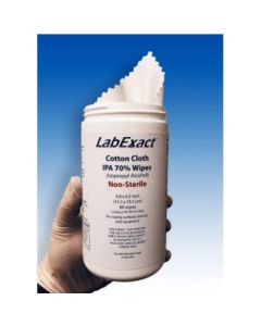 LabExact® Cotton Cloth 70% IPA Wipes, Non-Sterile 