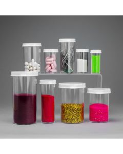 Clear Styrene Vials with Polyethylene (PE) Snap Caps, Scienceware®, Bel-Art Products 