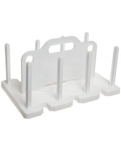 Petri Dish Rack, 54-Place, White Plastic, Bel-Art Products 