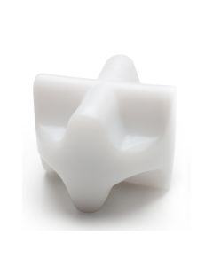 White Teflon® Coated Double Spinfin® Magnetic Stirring Bar, Bel-Art Products 