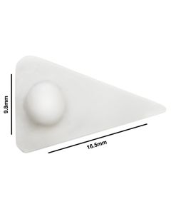  Spinvane® Teflon® Coated White Triangular Magnetic Stir Bar, Bel-Art Products 