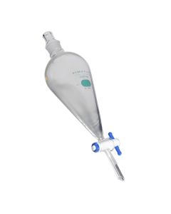PYREXPLUS® Coated Squibb Separatory Funnel, PTFE Product Standard Stopcock, Glass Standard Taper Stopper, Corning Life Sciences 