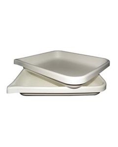 Flat Bottom HDPE Tray, White, Dynalon Labware 