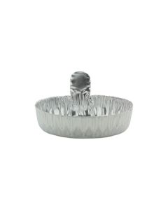 Disposable Round Crimped Aluminum Dishes with Tabs, Eagle Thermoplastics 