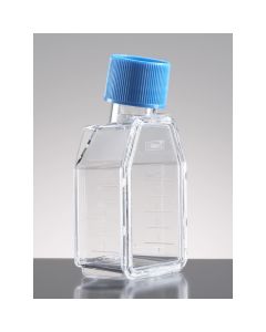Corning® Falcon™ TC-Treated Polystyrene Tissue Culture Treated Flasks with Canted Neck and Vented Closure, Blue Cap, Corning Life Sciences 