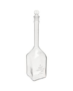 Square Volumetric Flask With Standard Taper Ground Glass Stopper, Class A, DWK Life Sciences, LLC 